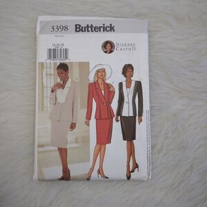 BUTTERICK 3398 SZ 14-18 Diahann Carroll EASY Jacket In Variations Top Skirt